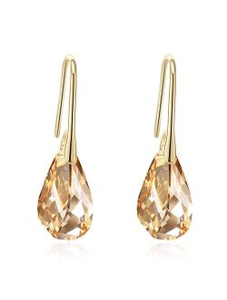 Meow Star Crystal Teardrop Earrings S925 Sterling Silver Dangle Earrings Gold Plated Earrings for Women