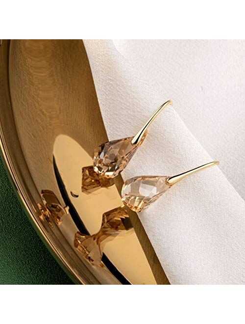 Meow Star Crystal Teardrop Earrings S925 Sterling Silver Dangle Earrings Gold Plated Earrings for Women