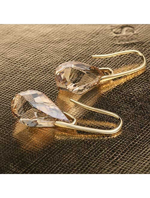 Meow Star Crystal Teardrop Earrings S925 Sterling Silver Dangle Earrings Gold Plated Earrings for Women