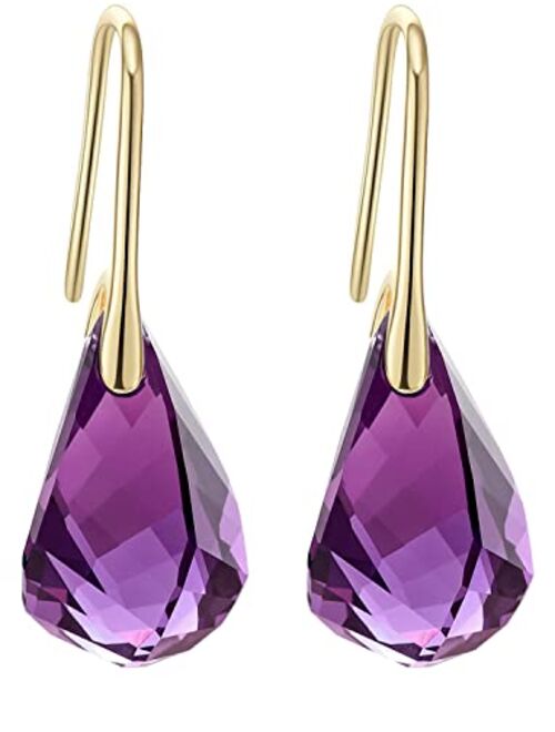 Meow Star Crystal Teardrop Earrings S925 Sterling Silver Dangle Earrings Gold Plated Earrings for Women