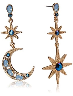 Celestial Moon & Star Drop Earrings