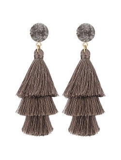 LEGITTA Tassel Earrings Layered Tiered Linear Drop Fashion Trending Earrings