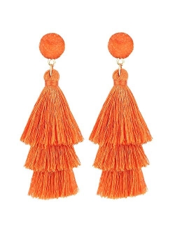 LEGITTA Tassel Earrings Layered Tiered Linear Drop Fashion Trending Earrings