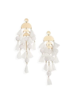 Funojoy Colorful Tassel Earrings for Women Bohemian Beaded Statement Earrings Dangle for Women Vocation Birthday Prom Bridal Holiday Party