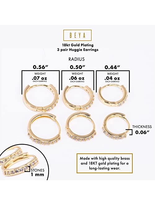 Beya Gold Hoops Earrings