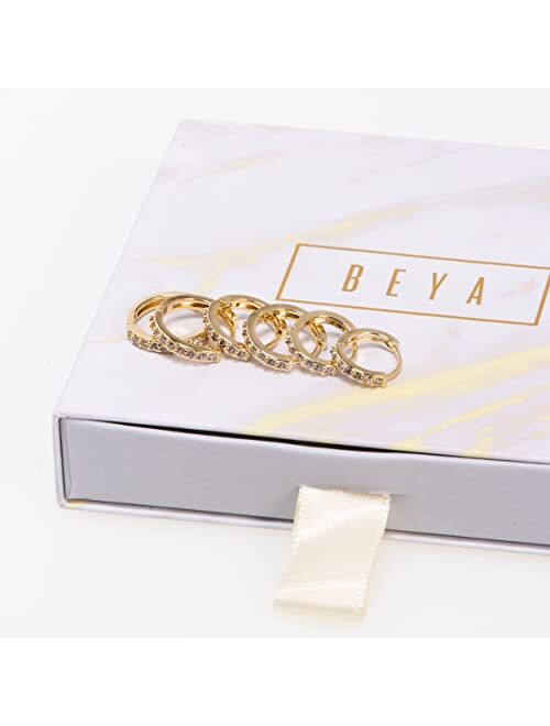 Beya Gold Hoops Earrings