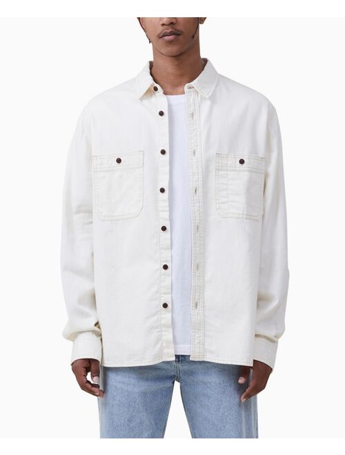 COTTON ON Men's Brooklyn Long Sleeves Shirt