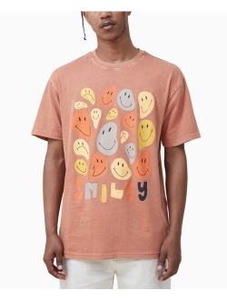 Men's Smiley Loose Fit Graphic T-shirt