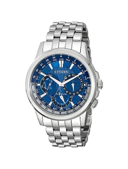 Men's Eco-Drive Calendrier Stainless Steel Bracelet Watch 44mm BU2021-51L