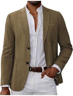 Men's Casual Blazer Suit Jackets 2 Button Lightweight Sport Coats