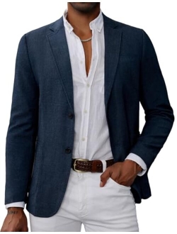 Men's Casual Blazer Suit Jackets 2 Button Lightweight Sport Coats