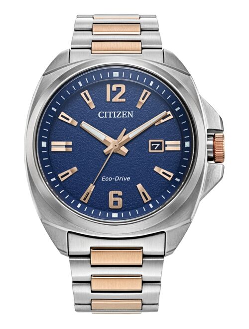 CITIZEN Eco-Drive Men's Sport Luxury Two Tone Stainless Steel Bracelet Watch 42mm