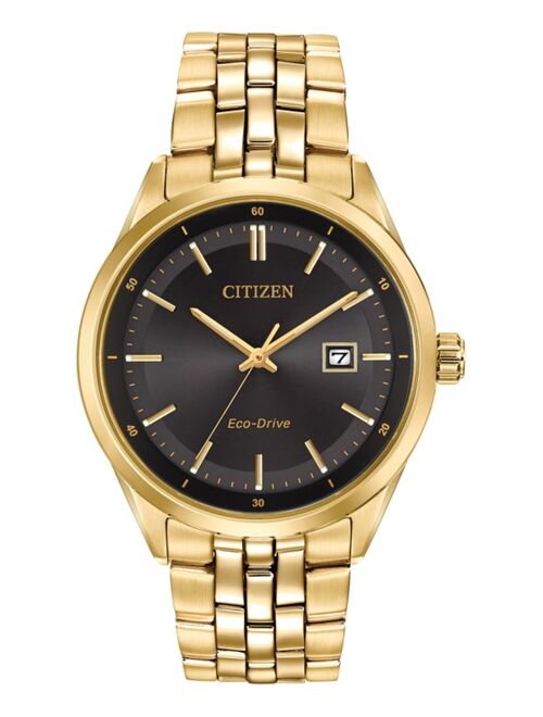 CITIZEN Men's Eco-Drive Gold-Tone Stainless Steel Bracelet Watch 41mm BM7252-51E