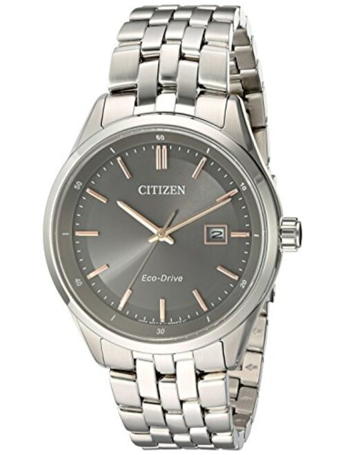 CITIZEN Men's Eco-Drive Gold-Tone Stainless Steel Bracelet Watch 41mm BM7252-51E