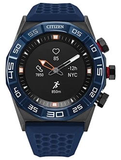 Men's CZ Smart Hybrid HR Black Strap Smart Watch 44mm