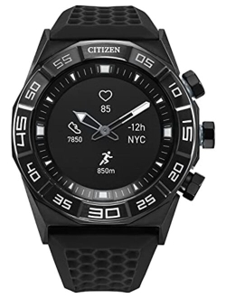 Men's CZ Smart Hybrid HR Black Strap Smart Watch 44mm