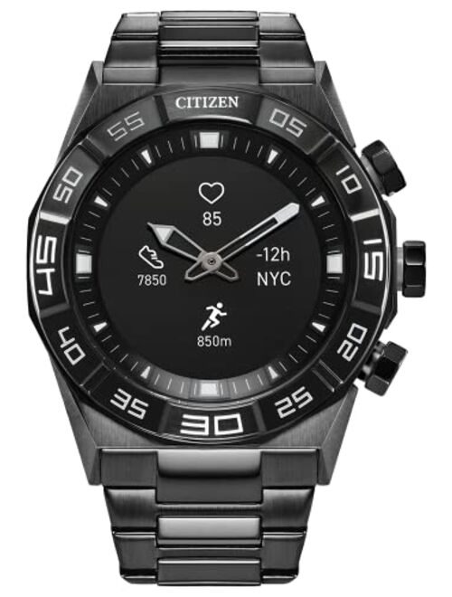 CITIZEN Men's CZ Smart Hybrid HR Black Strap Smart Watch 44mm