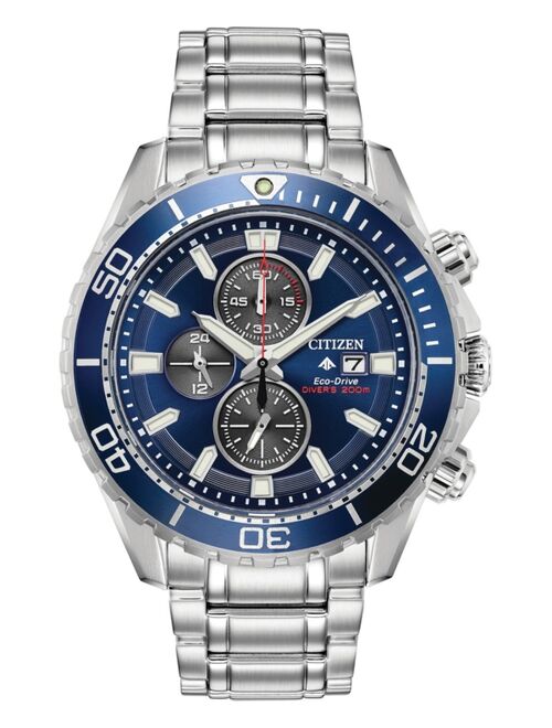 CITIZEN Eco-Drive Men's Chronograph Promaster Diver Stainless Steel Bracelet Watch 46mm