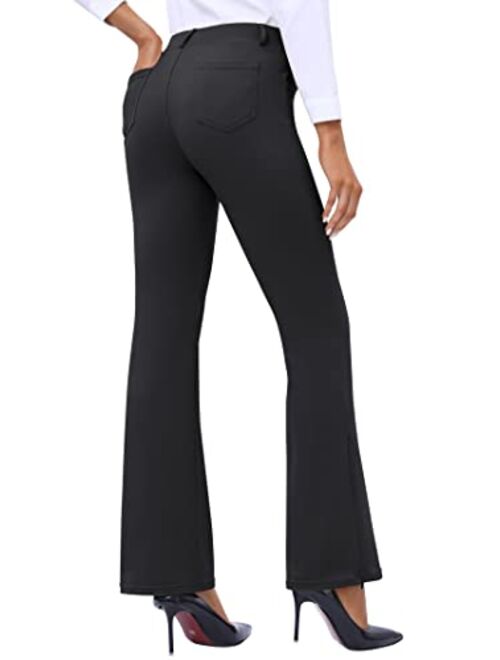 Ewedoos Dress Pants for Women Flare Yoga Dress Pants High Waisted Wide Leg Dress Pants Women Work Pants Business Casual