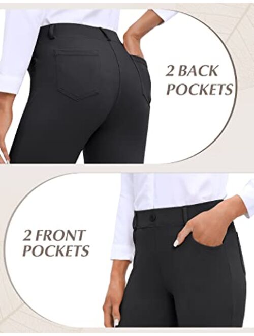 Ewedoos Dress Pants for Women Flare Yoga Dress Pants High Waisted Wide Leg Dress Pants Women Work Pants Business Casual