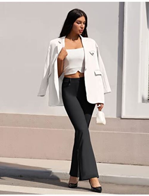 Ewedoos Dress Pants for Women Flare Yoga Dress Pants High Waisted Wide Leg Dress Pants Women Work Pants Business Casual