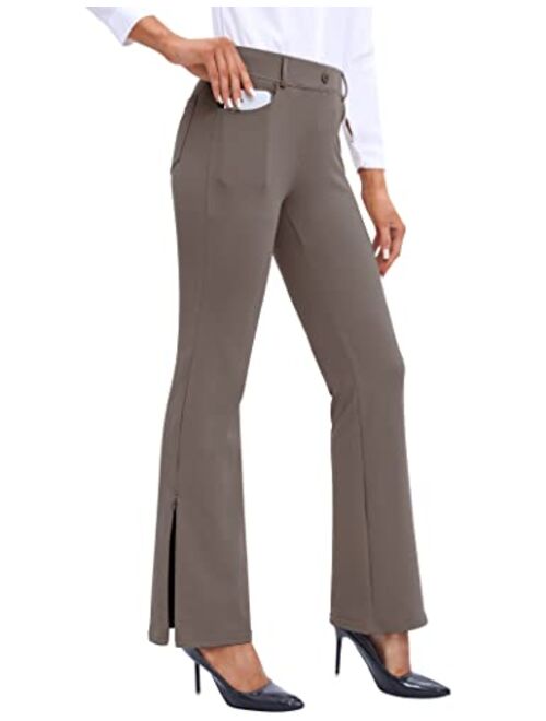 Ewedoos Dress Pants for Women Flare Yoga Dress Pants High Waisted Wide Leg Dress Pants Women Work Pants Business Casual