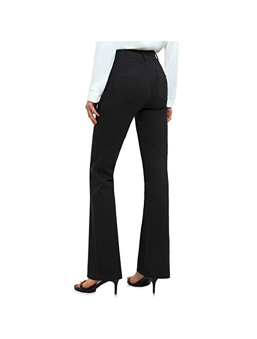 Casei Women's Yoga Dress Pants Bootcut Stretchy Work Slacks Office Business Casual Golf Pant with 4 Pockets