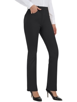 MIRITY Women Yoga Dress Pants Straight Leg Flared and Bootcut for The Office Work with Pockets