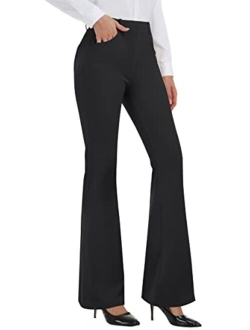 MIRITY Women Yoga Dress Pants Straight Leg Flared and Bootcut for The Office Work with Pockets