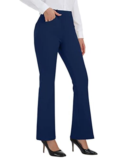 MIRITY Women Yoga Dress Pants Straight Leg Flared and Bootcut for The Office Work with Pockets