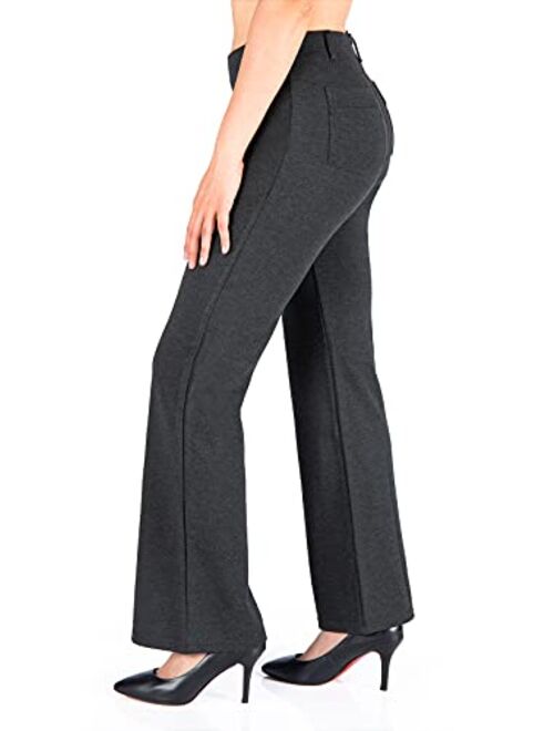 Yogipace,Belt Loops,Women's Petite/Regular/Tall Bootcut Dress Yoga Work Pants