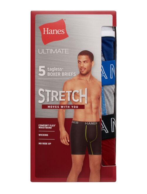 Hanes Men's 5-Pk. Ultimate Stretch Boxer Briefs