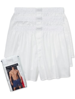 Men's 3-Pk. Classic Printed Cotton Poplin Boxers