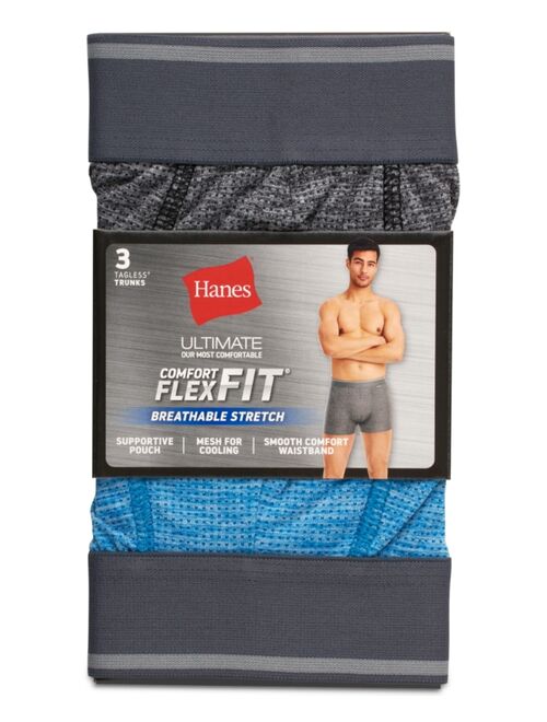 Hanes Men's Ultimate 3pk. ComfortFlex Stretch Trunks