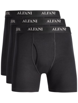 Men's Regular-Fit Solid Boxer Briefs, Pack of 4, Created for Macy's