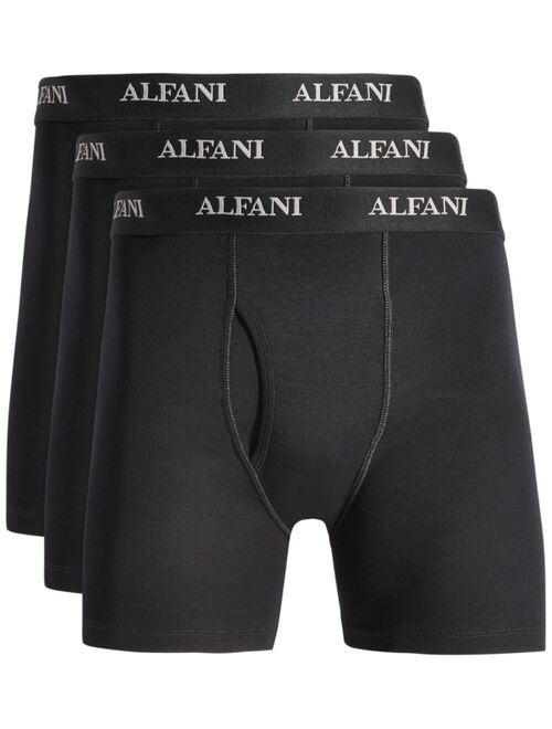 Alfani Men's Regular-Fit Solid Boxer Briefs, Pack of 4, Created for Macy's