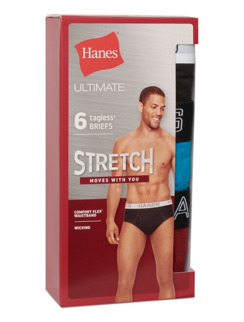 Hanes Men's Men's 6-Pk. Ultimate Stretch Briefs