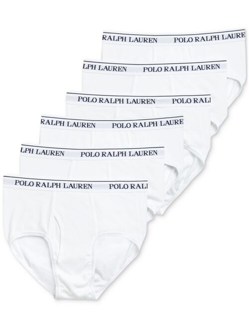 Polo Ralph Lauren Men's 6-Pack White Midrise Briefs