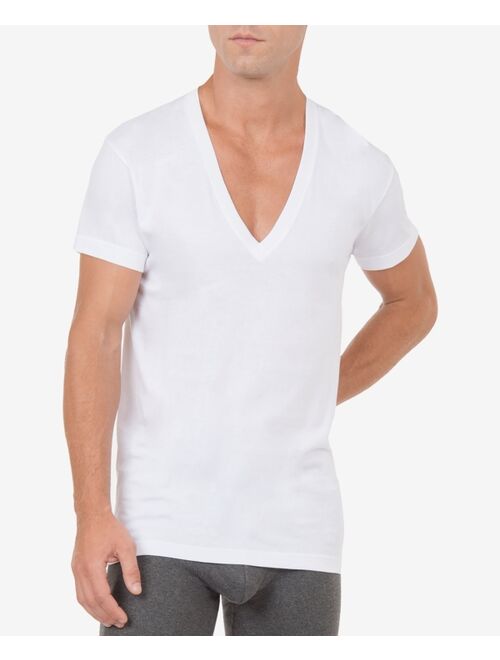 2(x)ist Men's Slim-Fit Deep V-Neck 3 Pack Undershirt