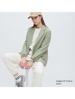 Women's Single-Breasted Relaxed Tailored Jacket