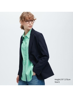 Women's Single-Breasted Relaxed Tailored Jacket