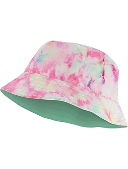 Addie & Tate Bucket Hat for Girls & Boys, Packable Double Sided Reversible Beach Sun Kids Bucket Hat - Ages 4-14