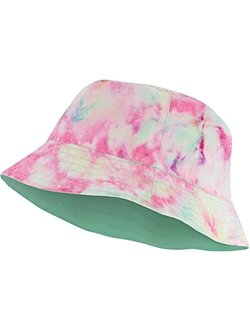 Addie & Tate Bucket Hat for Girls & Boys, Packable Double Sided Reversible Beach Sun Kids Bucket Hat - Ages 4-14