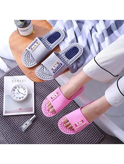 MOTTLED SKY Acupressure Massage Slippers Sandals Shoes Deep Tissue Foot Massager Relief Neuropathy Arthritis Plantar Fasciitis Pain Reflexology Therapy Shoes Xmas Gift fo