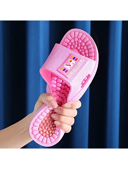 MOTTLED SKY Acupressure Massage Slippers Sandals Shoes Deep Tissue Foot Massager Relief Neuropathy Arthritis Plantar Fasciitis Pain Reflexology Therapy Shoes Xmas Gift fo