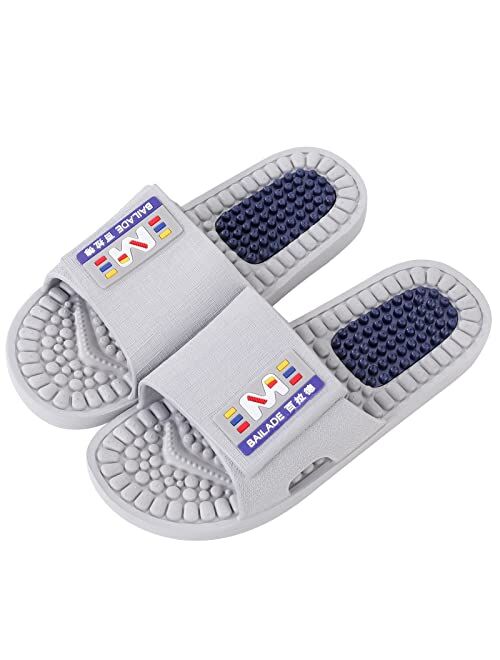 MOTTLED SKY Acupressure Massage Slippers Sandals Shoes Deep Tissue Foot Massager Relief Neuropathy Arthritis Plantar Fasciitis Pain Reflexology Therapy Shoes Xmas Gift fo