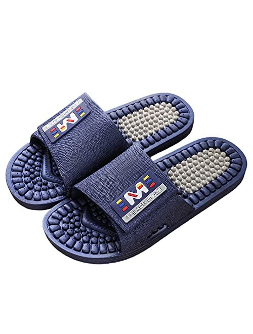 MOTTLED SKY Acupressure Massage Slippers Sandals Shoes Deep Tissue Foot Massager Relief Neuropathy Arthritis Plantar Fasciitis Pain Reflexology Therapy Shoes Xmas Gift fo