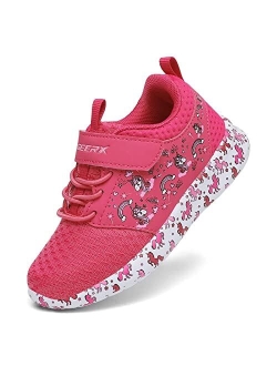 GEERX YUNI Unicorn Girls Shoes Non Slip Lightweight Breathable Comfortable Sport Walking Athletic Running Tennis Sneakers (Toddler/Little Kid)