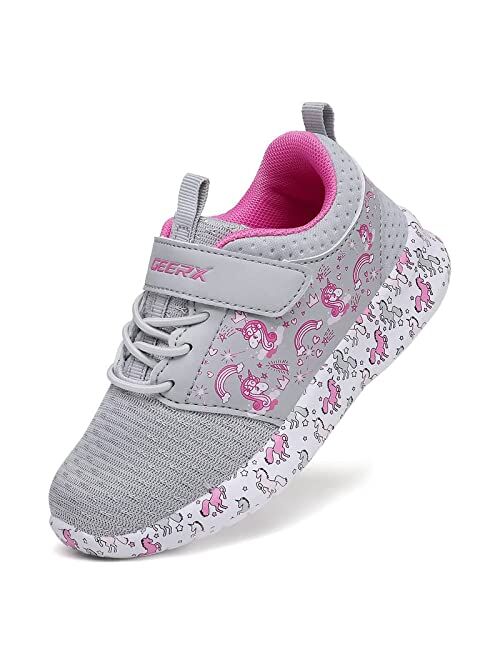 GEERX YUNI Unicorn Girls Shoes Non Slip Lightweight Breathable Comfortable Sport Walking Athletic Running Tennis Sneakers (Toddler/Little Kid)