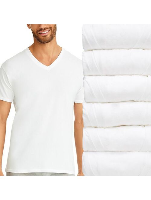 Men's Hanes 6-Pack Ultimate Soft & Breathable V-Neck Tees